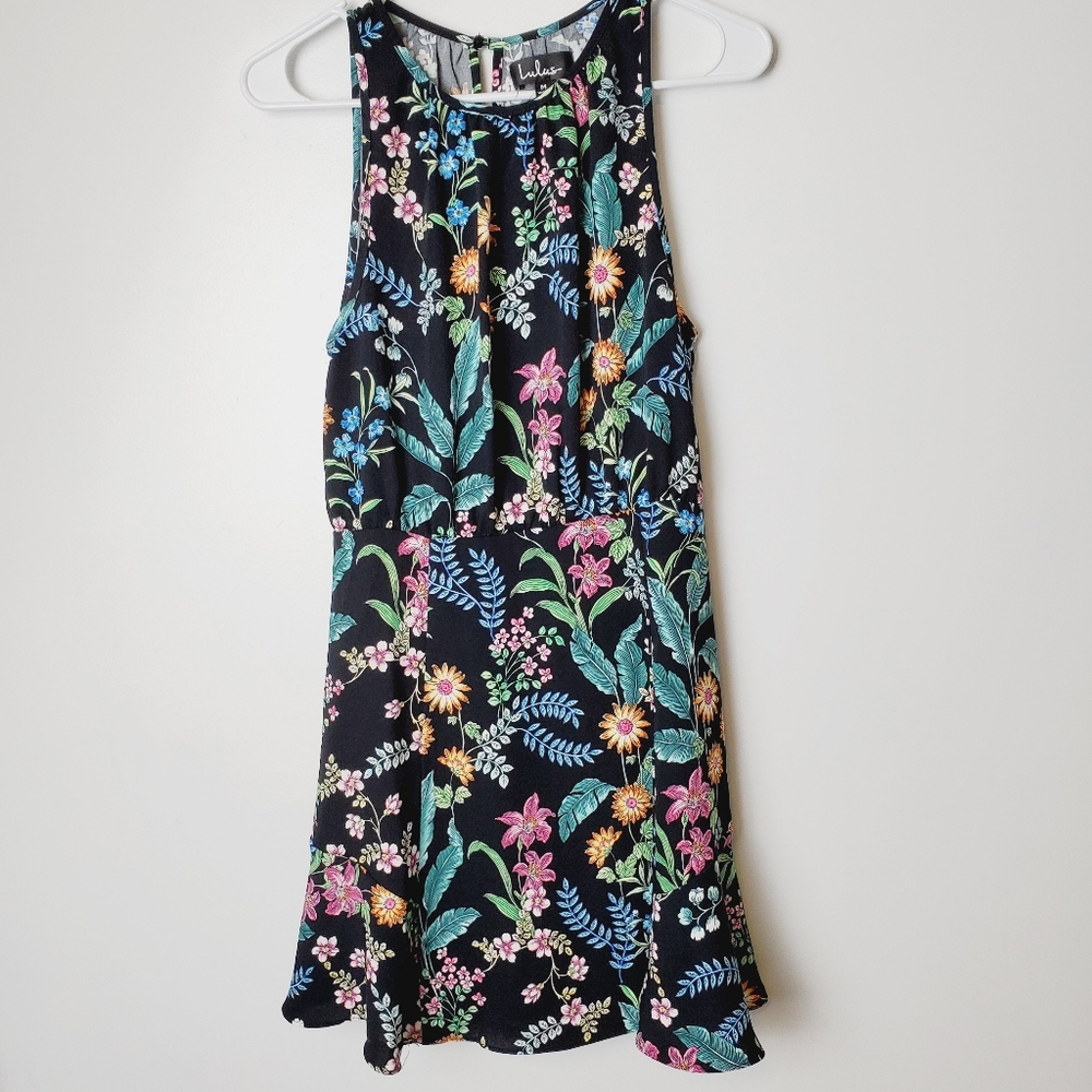 Lulu's Black Floral Dress